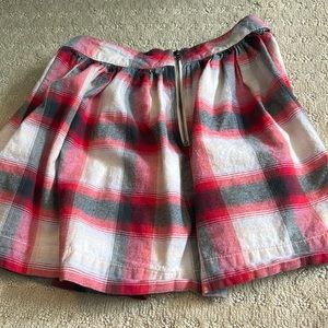 Red, white, and black skirt